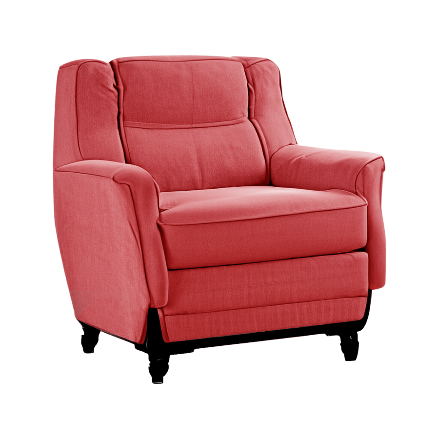 Cammi Blue Leather Armchair - Imagen 3