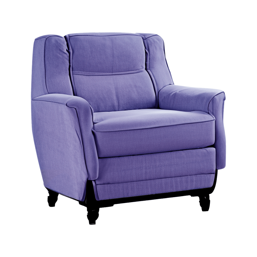 Cammi Blue Leather Armchair - Imagen 5