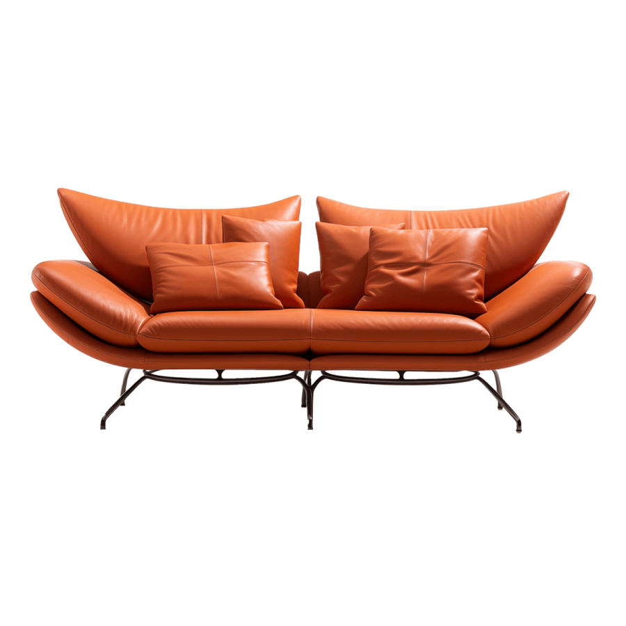Danish Leather Lounge Chair - Imagen 7