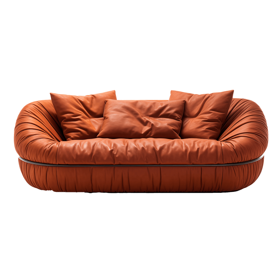 Danish Leather Lounge Chair - Imagen 6