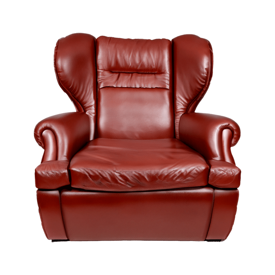 Cammi Blue Leather Armchair - Imagen 2