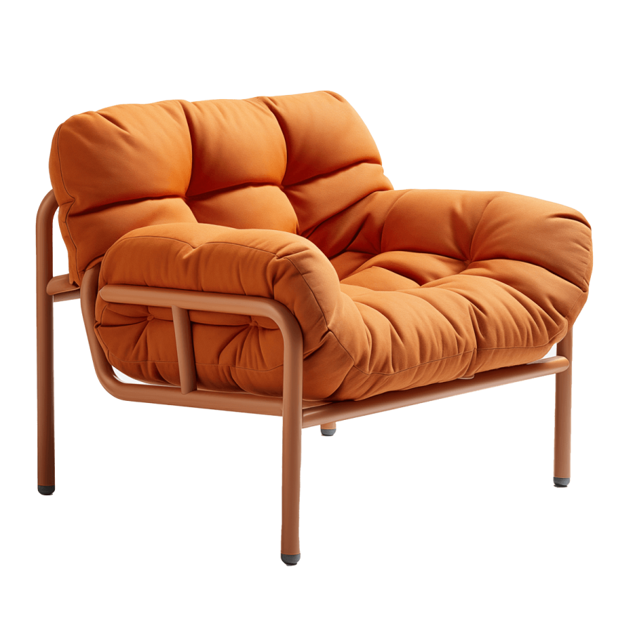 Danish Leather Lounge Chair - Imagen 3